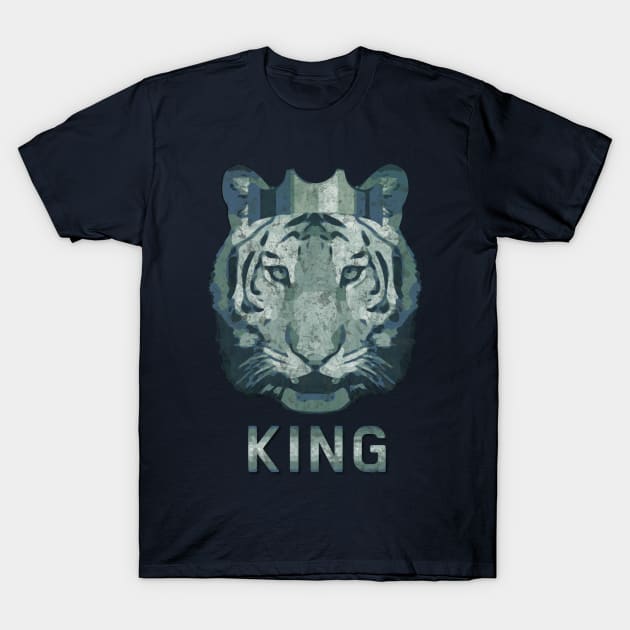 Tiger face king's crown T-Shirt by Collagedream